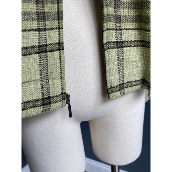 green/black plaid shacket/jacket, size M - Picture 8 of 9